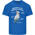 Cockatoo Anatomy Mens Cotton T-Shirt Tee Top Royal Blue