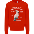 Cockatoo Anatomy Mens Sweatshirt Jumper Bright Red