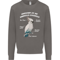 Cockatoo Anatomy Mens Sweatshirt Jumper Charcoal