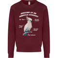 Cockatoo Anatomy Mens Sweatshirt Jumper Maroon