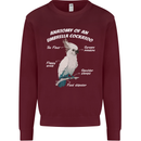 Cockatoo Anatomy Mens Sweatshirt Jumper Maroon