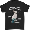 Cockatoo Anatomy Mens T-Shirt 100% Cotton Black