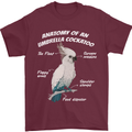 Cockatoo Anatomy Mens T-Shirt 100% Cotton Maroon