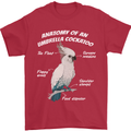 Cockatoo Anatomy Mens T-Shirt 100% Cotton Red