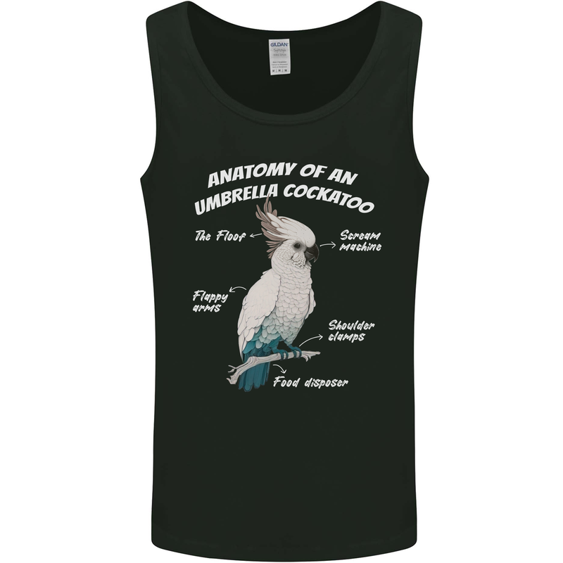 Cockatoo Anatomy Mens Vest Tank Top Black