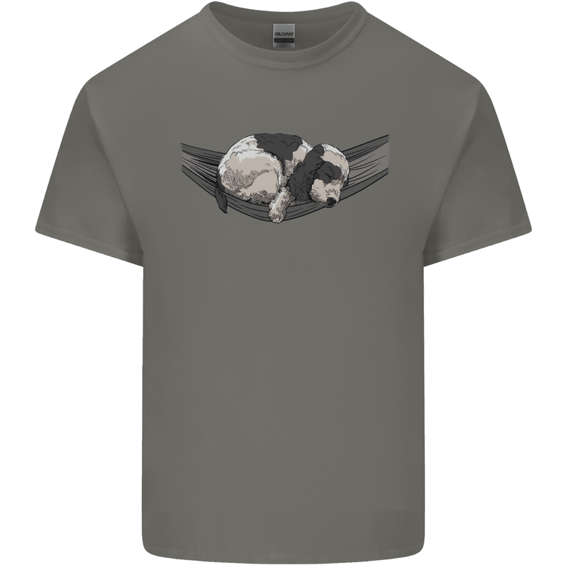 Cocker Spaniel on a Hammock Dog Kids T-Shirt Childrens Charcoal