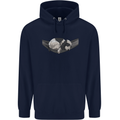 Cocker Spaniel on a Hammock Dog Mens 80% Cotton Hoodie Navy Blue