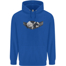 Cocker Spaniel on a Hammock Dog Mens 80% Cotton Hoodie Royal Blue