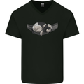 Cocker Spaniel on a Hammock Dog Mens V-Neck Cotton T-Shirt Black