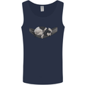 Cocker Spaniel on a Hammock Dog Mens Vest Tank Top Navy Blue