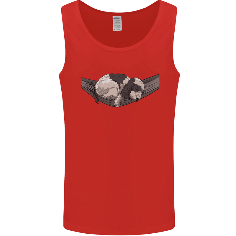 Cocker Spaniel on a Hammock Dog Mens Vest Tank Top Red