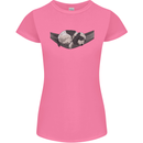 Cocker Spaniel on a Hammock Dog Womens Petite Cut T-Shirt Azalea