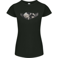 Cocker Spaniel on a Hammock Dog Womens Petite Cut T-Shirt Black