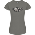 Cocker Spaniel on a Hammock Dog Womens Petite Cut T-Shirt Charcoal