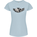 Cocker Spaniel on a Hammock Dog Womens Petite Cut T-Shirt Light Blue