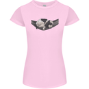 Cocker Spaniel on a Hammock Dog Womens Petite Cut T-Shirt Light Pink