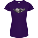 Cocker Spaniel on a Hammock Dog Womens Petite Cut T-Shirt Purple