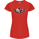 Cocker Spaniel on a Hammock Dog Womens Petite Cut T-Shirt Red