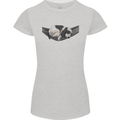 Cocker Spaniel on a Hammock Dog Womens Petite Cut T-Shirt Sports Grey