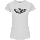 Cocker Spaniel on a Hammock Dog Womens Petite Cut T-Shirt White