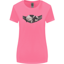 Cocker Spaniel on a Hammock Dog Womens Wider Cut T-Shirt Azalea