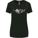 Cocker Spaniel on a Hammock Dog Womens Wider Cut T-Shirt Black