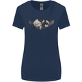 Cocker Spaniel on a Hammock Dog Womens Wider Cut T-Shirt Navy Blue