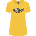 Cocker Spaniel on a Hammock Dog Womens Wider Cut T-Shirt Yellow