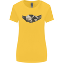 Cocker Spaniel on a Hammock Dog Womens Wider Cut T-Shirt Yellow