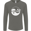 Coexist World Peace Love Religion Hippy Anti War Mens Long Sleeve T-Shirt Charcoal