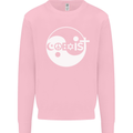 Coexist World Peace Love Religion Hippy Anti War Mens Sweatshirt Jumper Light Pink