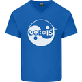 Coexist World Peace Love Religion Hippy Anti War Mens V-Neck Cotton T-Shirt Royal Blue