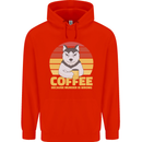 Coffee Because Murder is Wrong Funny Dog Childrens Kids Hoodie Bright Red