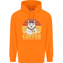 Coffee Because Murder is Wrong Funny Dog Childrens Kids Hoodie Orange