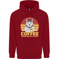 Coffee Because Murder is Wrong Funny Dog Childrens Kids Hoodie Red