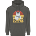 Coffee Because Murder is Wrong Funny Dog Childrens Kids Hoodie Storm Grey