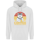 Coffee Because Murder is Wrong Funny Dog Childrens Kids Hoodie White