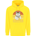 Coffee Because Murder is Wrong Funny Dog Childrens Kids Hoodie Yellow