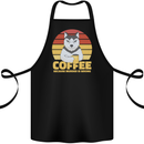 Coffee Because Murder is Wrong Funny Dog Cotton Apron 100% Organic Black