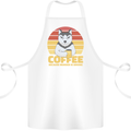 Coffee Because Murder is Wrong Funny Dog Cotton Apron 100% Organic White