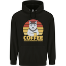 Coffee Because Murder is Wrong Funny Dog Mens 80% Cotton Hoodie Black