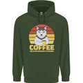 Coffee Because Murder is Wrong Funny Dog Mens 80% Cotton Hoodie Forest Green