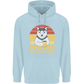 Coffee Because Murder is Wrong Funny Dog Mens 80% Cotton Hoodie Light Blue