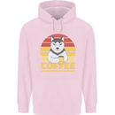 Coffee Because Murder is Wrong Funny Dog Mens 80% Cotton Hoodie Light Pink