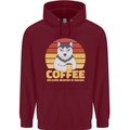 Coffee Because Murder is Wrong Funny Dog Mens 80% Cotton Hoodie Maroon