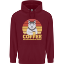 Coffee Because Murder is Wrong Funny Dog Mens 80% Cotton Hoodie Maroon