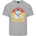 Coffee Because Murder is Wrong Funny Dog Mens Cotton T-Shirt Tee Top Sports Grey