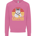 Coffee Because Murder is Wrong Funny Dog Mens Sweatshirt Jumper Azalea