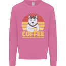 Coffee Because Murder is Wrong Funny Dog Mens Sweatshirt Jumper Azalea