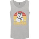Coffee Because Murder is Wrong Funny Dog Mens Vest Tank Top Sports Grey